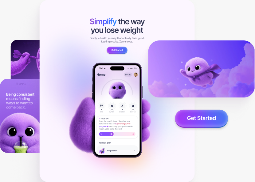 Blinky in product: Simplify app screens with the purple mascot