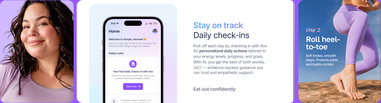Simple app screens