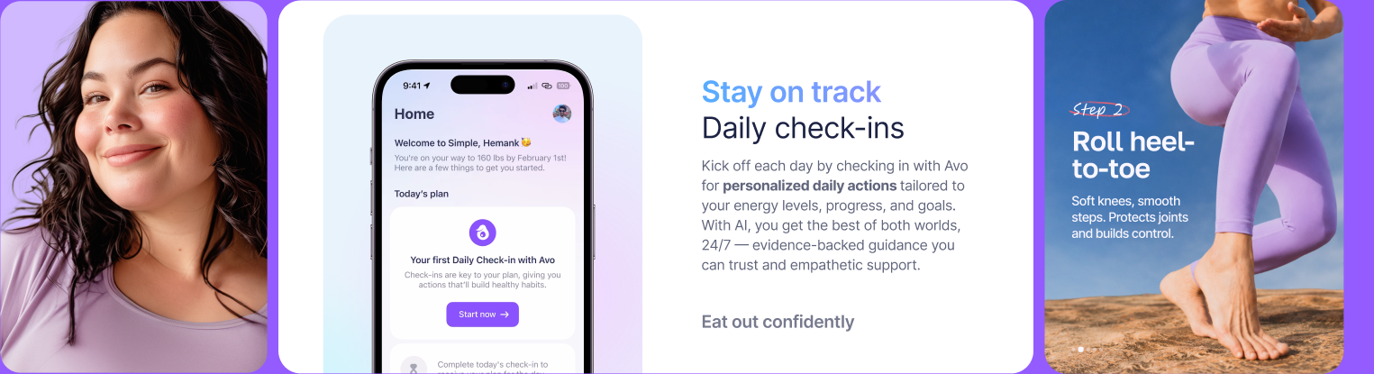 Simple app screens