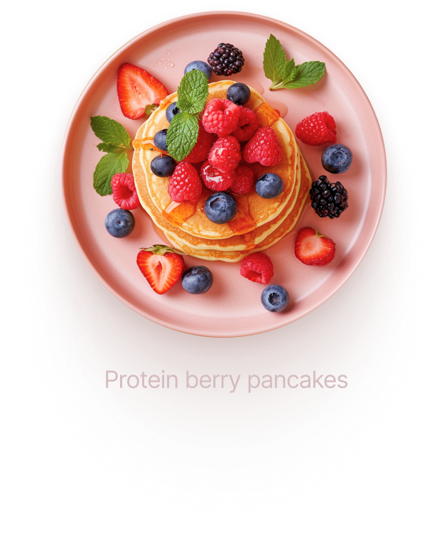Protein berry pancakes